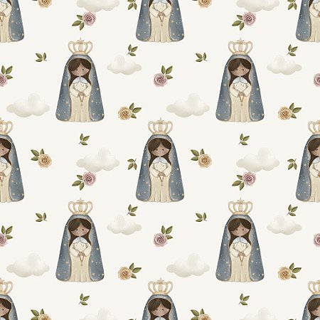 Tricoline Digital Nossa Senhora Aparecida, 50cm x 1,50mt