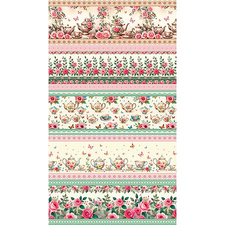 Tricoline Barrado Handmade, 100% Algodão, 50cm x 1,50mt