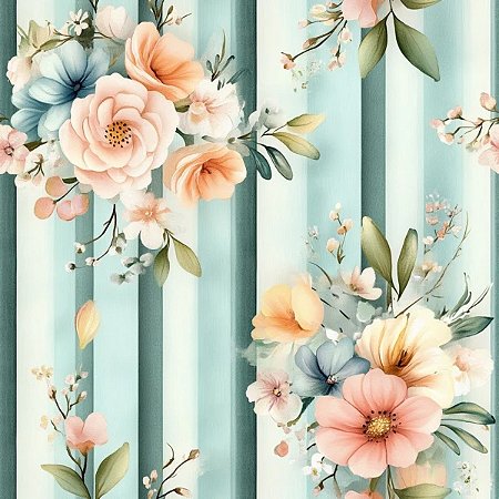 Tricoline Digital Páscoa Flores Paschoal, 50cm x 1,50mt