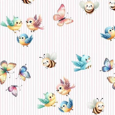 Tricoline Digital Provence Baby Animais, 50cm x 1,50mt