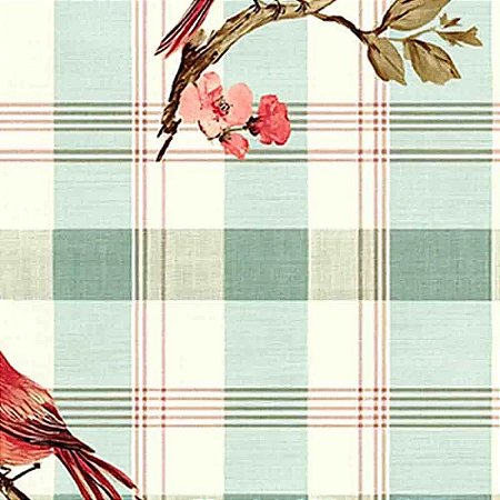 Tricoline Digital Pássaro Xadrez Grande, 50cm x 1,50mt