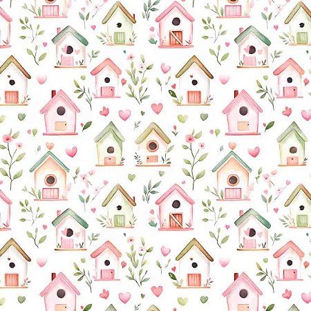 Tricoline Digital Casinha de Passarinho Pequena 50cm x 1,50m