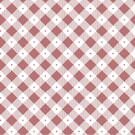 Tricoline Xadrez Diagonal Rose, 100% Algodão, 50cm x 1,50mt