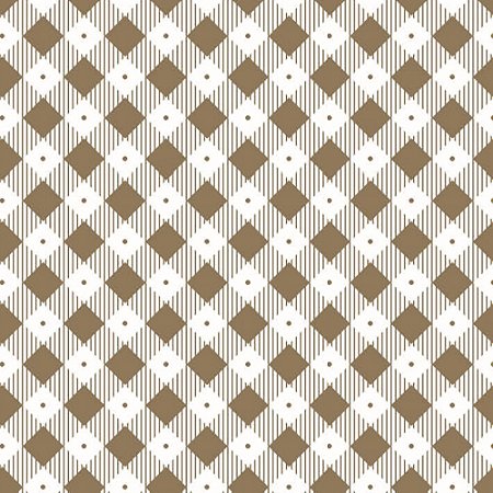 Tricoline Xadrez Diagonal Bege, 100% Algodão, 50cm x 1,50mt