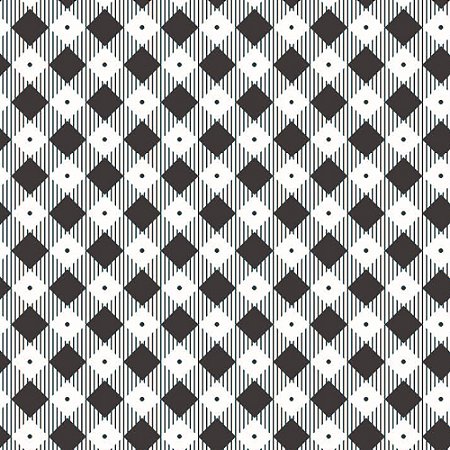 Tricoline Xadrez Diagonal Preto, 100% Algodão, 50cm x 1,50mt