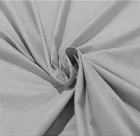 Tecido Linho Rústico Misto Cinza 70% Algodão 50cm x 1,50mt