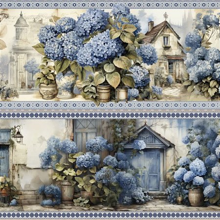 Tricoline Digital Barrado Vila Toscana, 55cm x 1,50mt