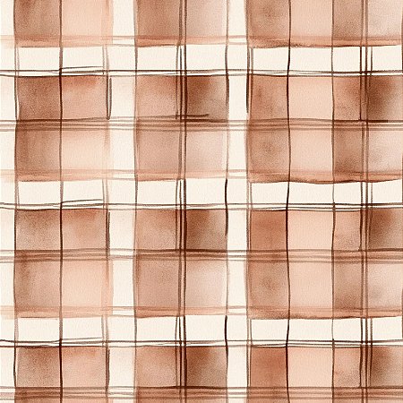 Tricoline Digital Butterbrown Xadrez 100% Alg, 50cm x 1,50mt