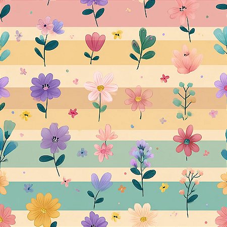 Tricoline Dig Happy Garden Listras Horizontais 50cm x 1,50mt