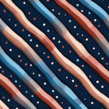 Tricoline Digital Navy Bears Listras 100%Alg, 50cm x 1,50mt