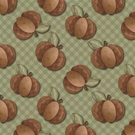 Tricoline Digital Abóboras, 100% Algodão, 50cm x 1,50mt