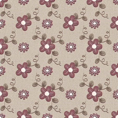 Tricoline Digital Floral Delicado Merlot, 50cm x 1,50mt