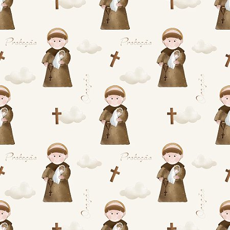 Tricoline Digital Santo Antonio, 100% Algodão, 50cm x 1,50mt
