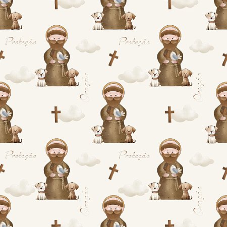 Tricoline Digital São Francisco, 100% Algodão, 50cm x 1,50mt