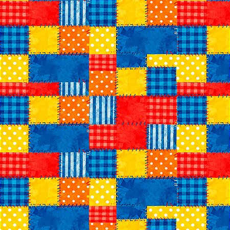 Tricoline Xadrez do Sertão, 100% Algodão, 50cm x 1,50mt