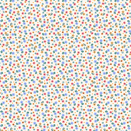 Tricoline Digital Micro Floral, 100% Algodão, 50cm x 1,50mt