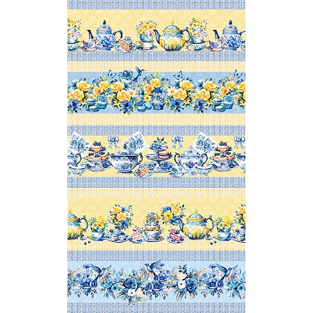 Tricoline Digital Louças Imperial 100%Algodão, 50cm x 1,50mt