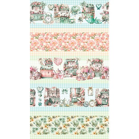 Tricoline Digital Cozinha Imperial 100%Algodão 50cm x 1,50mt