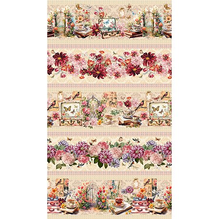 Tricoline Digital Barrado Viagem Imperial, 50cm x 1,50mt