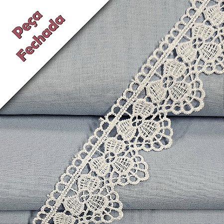 Renda Guipir Branco, GP-067 - Peça - Largura 4cm x 13,7mt