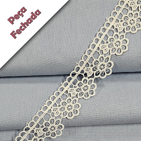 Renda Guipir Marfim, GP-066 - Peça - Largura 3,3cm x 13,7mt