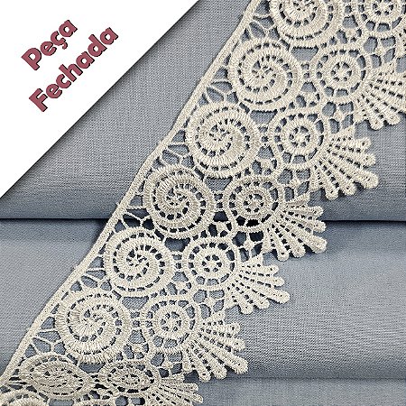 Renda Guipir Branco, GP-065 - Peça - Largura 7cm x 13,7mt