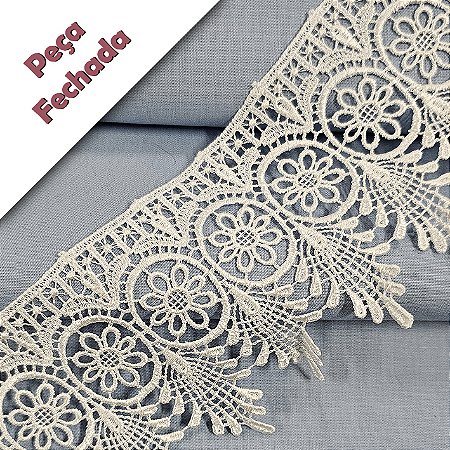 Renda Guipir Branco, GP-051 - Peça - Largura 8cm x 13,70mt