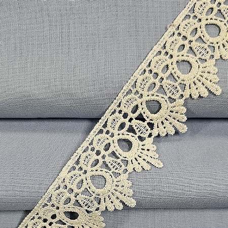 Renda Guipir Marfim, GP-068 - Largura 4,5cm x 1mt