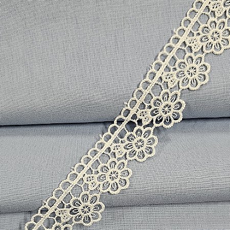 Renda Guipir Marfim, GP-066 - Largura 3,3cm x 1mt