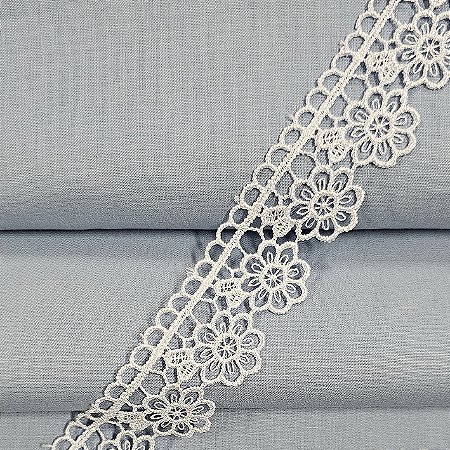 Renda Guipir Branco, GP-066 - Largura 3,3cm x 1mt