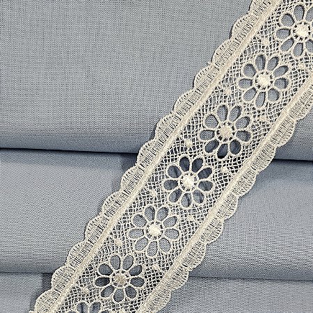 Renda Guipir Branco, GP-058 - Largura 4,7cm x 1mt