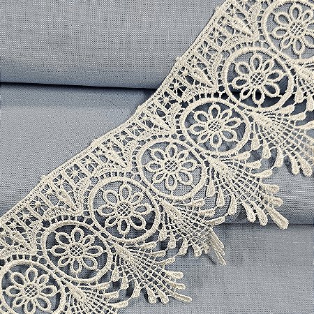 Renda Guipir Branco, GP-051 - Largura 8cm x 1mt