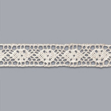 Renda de Algodão Branco, RA-003 - Largura 1,5cm x 1mt