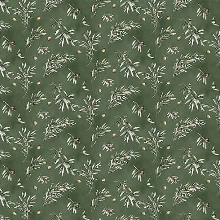 Tricoline Digital Azeitonas F. Verde, 100%Alg. 50cm x 1,50mt