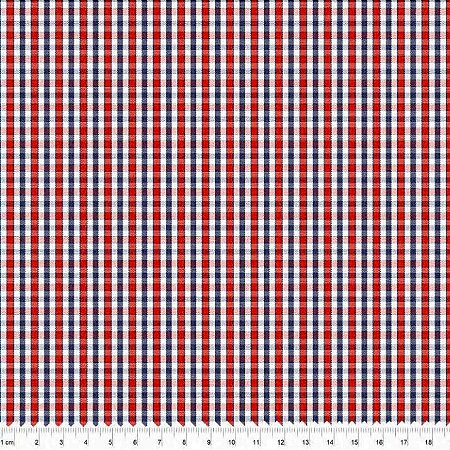 Tricoline Fio Tinto Xadrez Capri, 12, 100%Alg. 50cm x 1,50mt