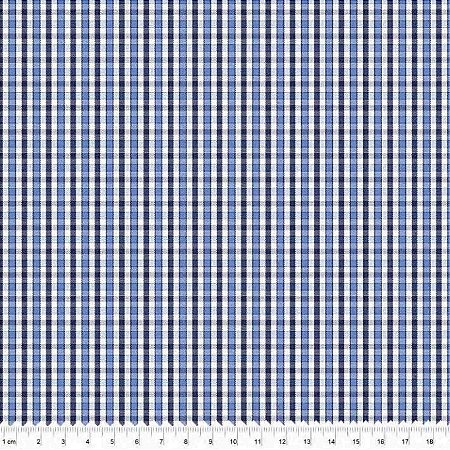 Tricoline Fio Tinto Xadrez Capri, 11, 100%Alg. 50cm x 1,50mt