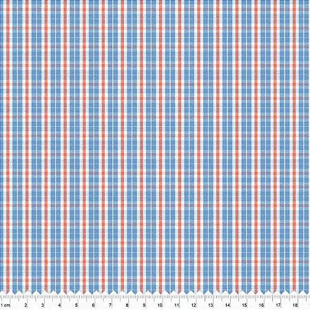 Tricoline Fio Tinto Xadrez Capri, 10, 100%Alg. 50cm x 1,50mt