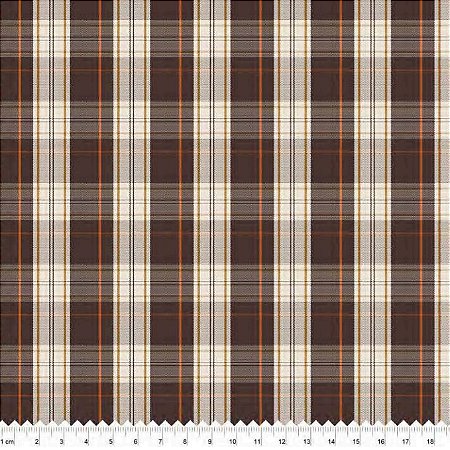 Tricoline Fio Tinto Xadrez Capri, 03, 100%Alg. 50cm x 1,50mt