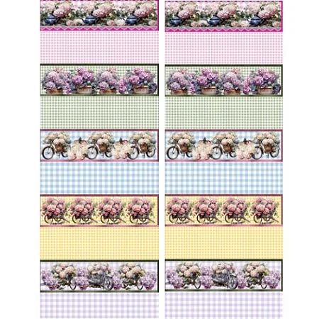 Tricoline Digital Barrado Alma de Flores, 50cm x 1,50mt