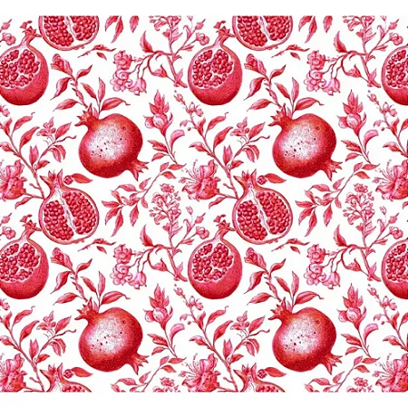 Tricoline Digital Romã Rosa, 100% Algodão, 50cm x 1,50mt