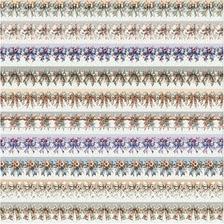 Tricoline Digital Barrado Laços, 100% Algodão, 50cm x 1,50mt