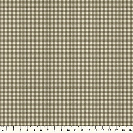 Tricoline Xadrez Fio Tinto 8XM Bege Forte, 50cm x 1,50mt