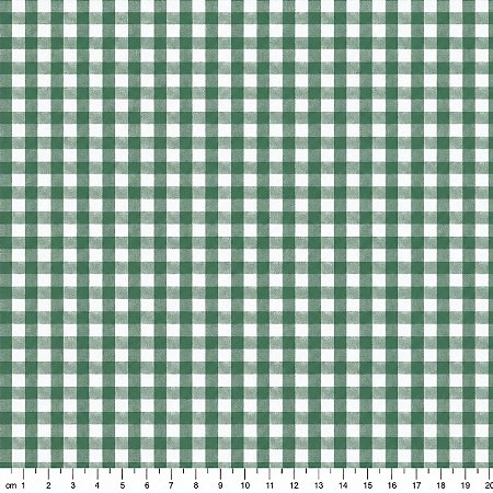 Tricoline Xadrez Fio Tinto 9XM Verde Musgo, 50cm x 1,50mt