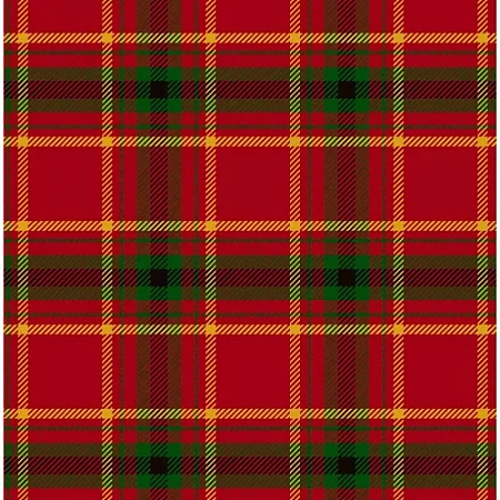 Tricoline Dig Xadrez Vermelho c/ Frisos Amarelo 50cm x 1,50m