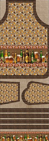 Tricoline Digital Avental Churrasco Beer, 62cm x 1,50mt