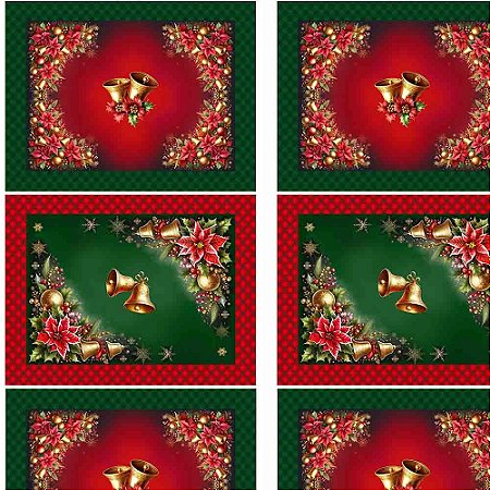 Sarja Digital Natal Jogo Americano 100%Alg 55cm x 1,50mt