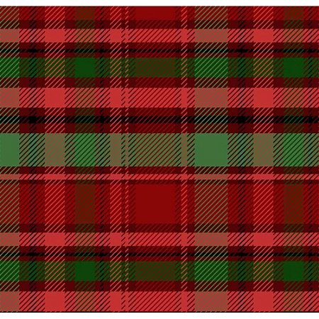 Tricoline Natal Xadrez Escocês Vermelho e Verde 50cm x 1,50m
