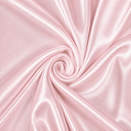 Tecido Cetim Liso Rosa Claro, 100% Poliéster 1mt x 1,50mt