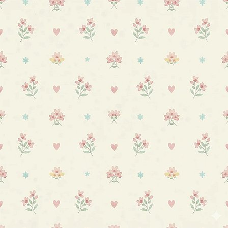 Tricoline Digital Florzinhas, 100% Algodão, 50cm x 1,50mt