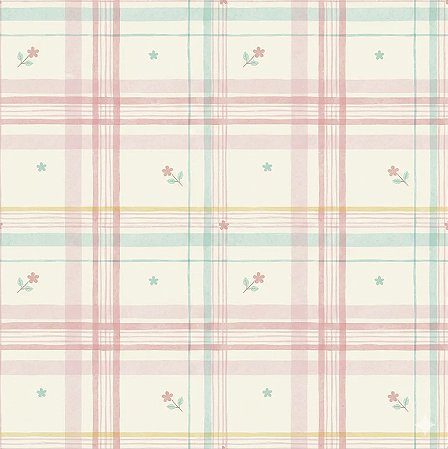 Tricoline Digital Baby Garden Xadrez, 100%Alg, 50cm x 1,50mt